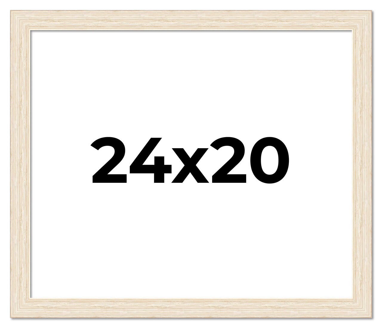 24x20 Wide Barnwood Picture Frame with UV-Resistant Acrylic & Acid Free Backing, Available in 6 Paint Finishes - Grey, Brown, White, and Black
